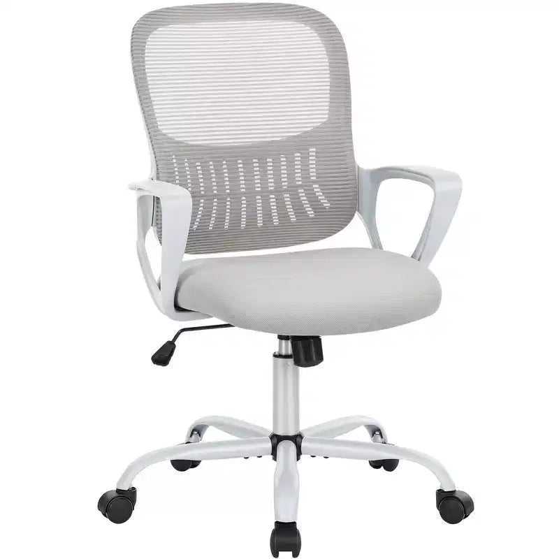 Chaise de bureau et de jeu ergonomique JIONJOY Modern avec support lombaire en maille et accoudoirs non réglables