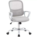 Chaise de bureau et de jeu ergonomique JIONJOY Modern avec support lombaire en maille et accoudoirs non réglables