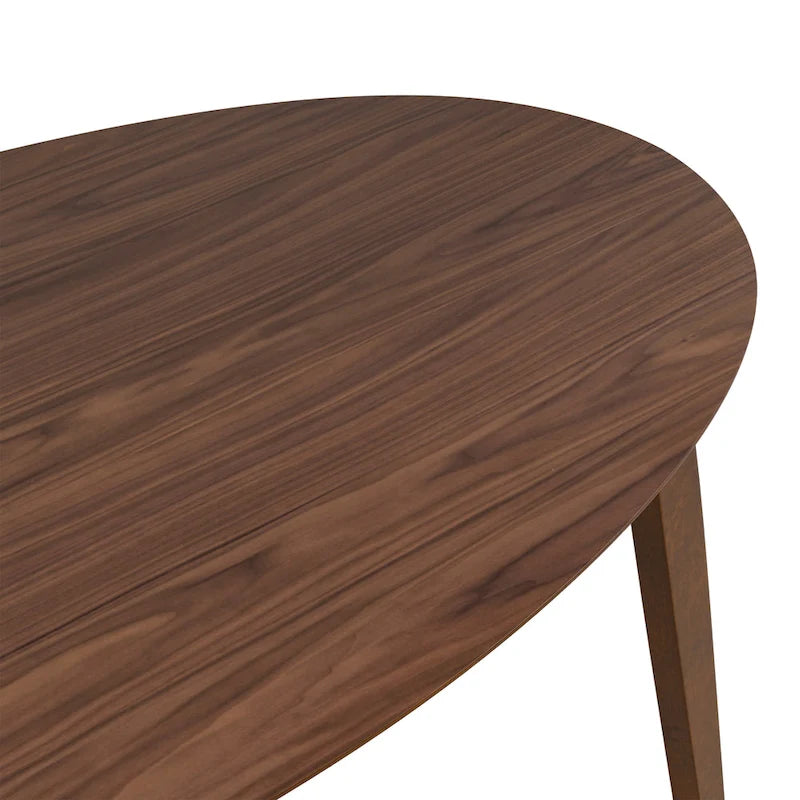 Beau I Table à manger ovale en noyer du milieu du siècle