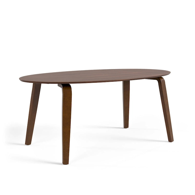 Beau I Table à manger ovale en noyer du milieu du siècle