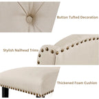 Chaise de salle à manger capitonnée avec garniture cloutée