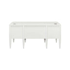 Bureau contemporain à semi-piédestal blanc