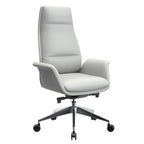 Fauteuil de bureau en cuir à dossier haut Summit avec pivot et inclinaison