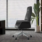 Fauteuil de bureau en cuir à dossier haut Summit avec pivot et inclinaison
