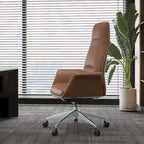 Fauteuil de bureau en cuir à dossier haut Summit avec pivot et inclinaison