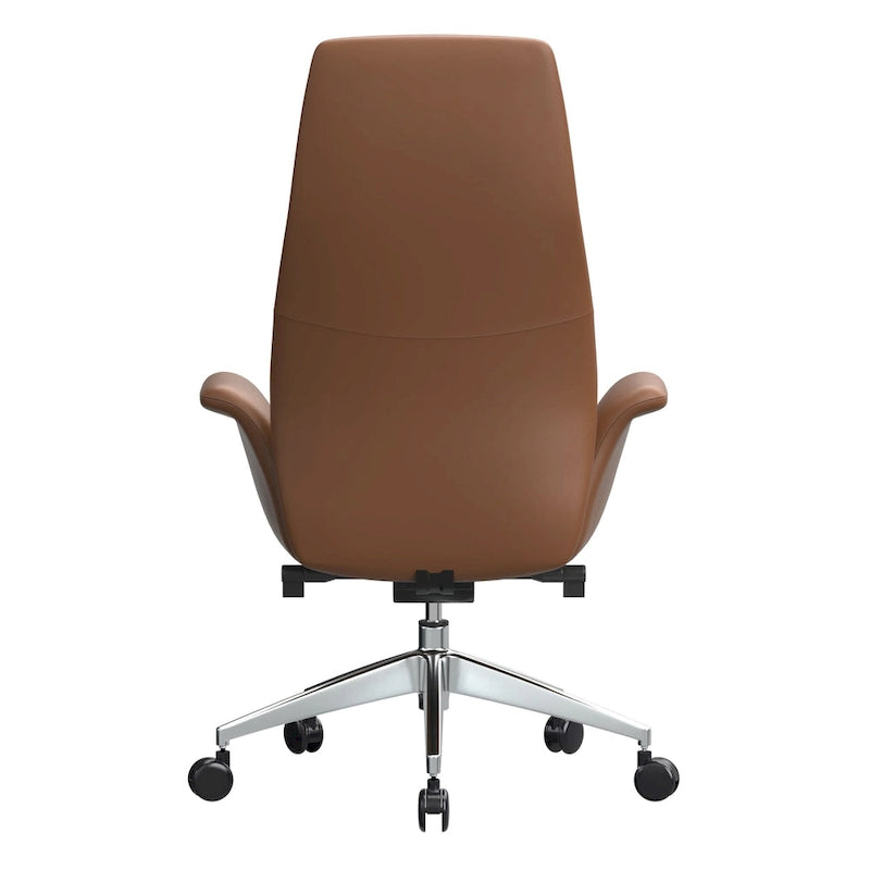 Fauteuil de bureau en cuir à dossier haut Summit avec pivot et inclinaison