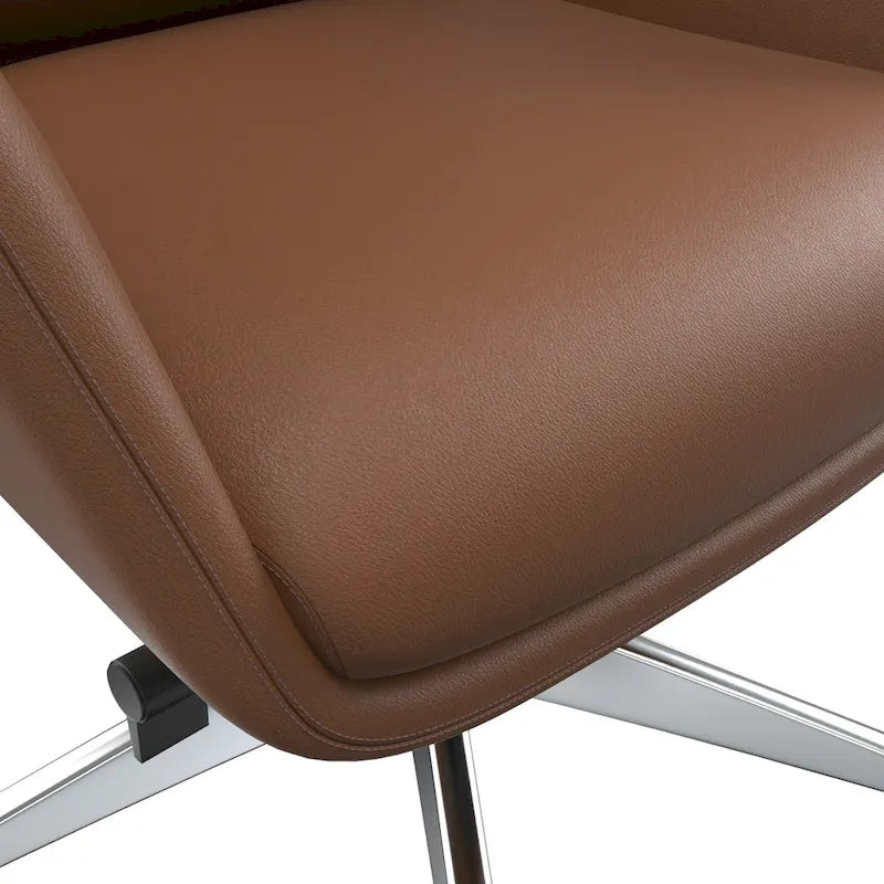 Fauteuil de bureau en cuir à dossier haut Summit avec pivot et inclinaison