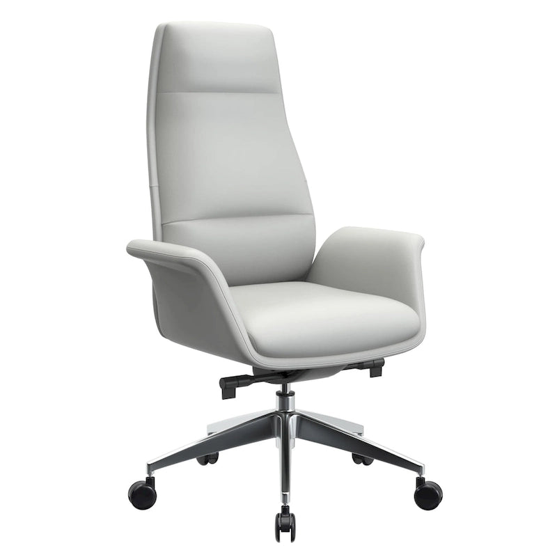 Fauteuil de bureau en cuir à dossier haut Summit avec pivot et inclinaison