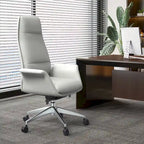 Fauteuil de bureau en cuir à dossier haut Summit avec pivot et inclinaison