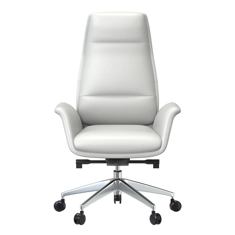 Fauteuil de bureau en cuir à dossier haut Summit avec pivot et inclinaison