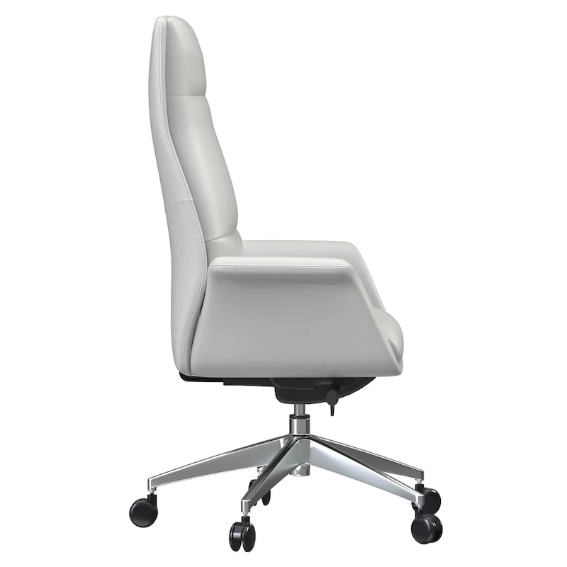 Fauteuil de bureau en cuir à dossier haut Summit avec pivot et inclinaison