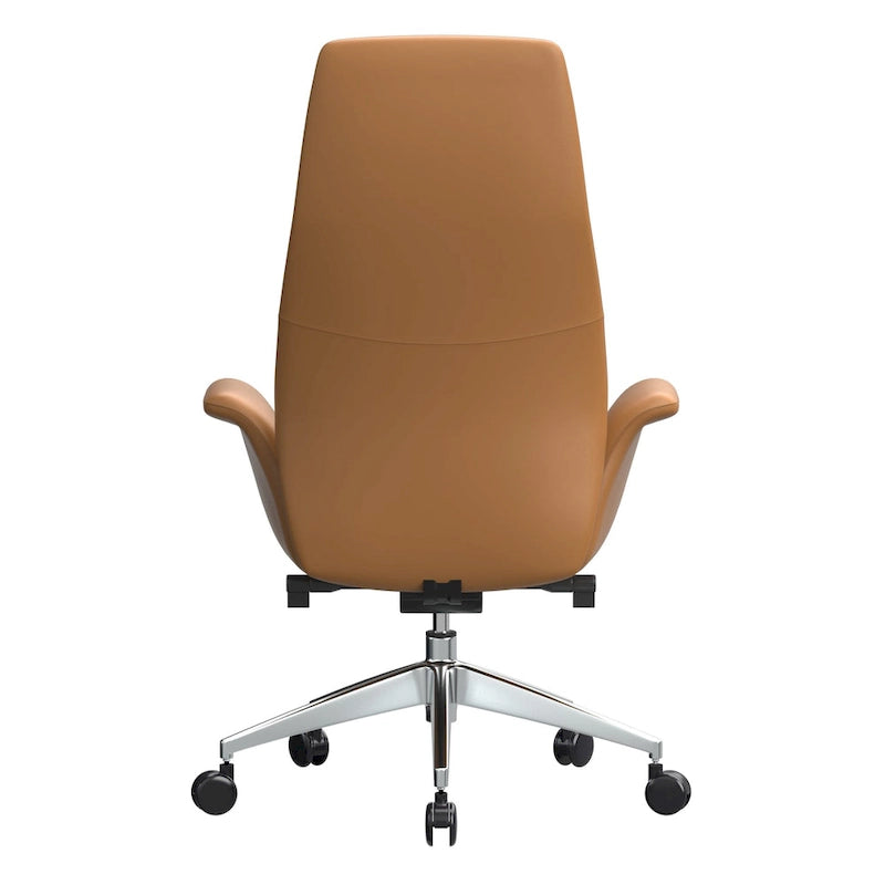 Fauteuil de bureau en cuir à dossier haut Summit avec pivot et inclinaison