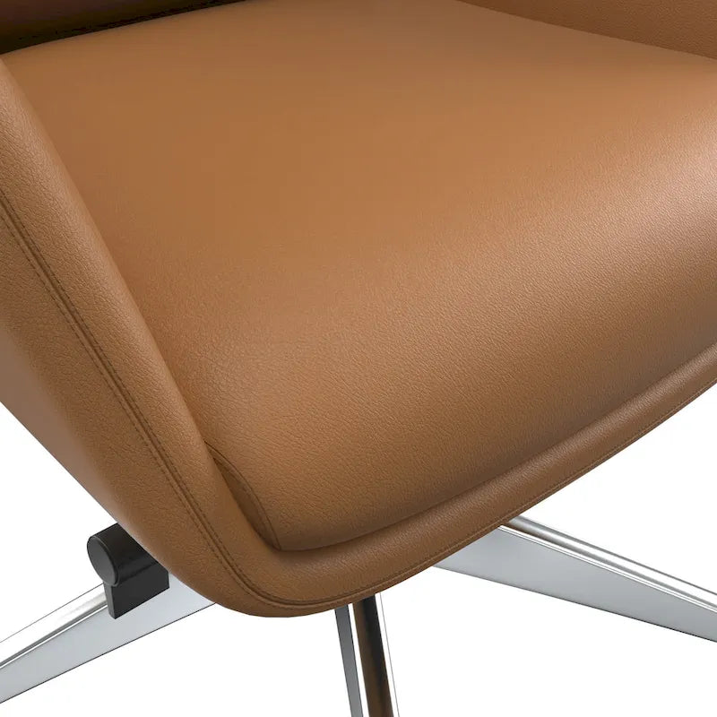 Fauteuil de bureau en cuir à dossier haut Summit avec pivot et inclinaison