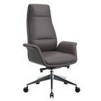 Fauteuil de bureau en cuir à dossier haut Summit avec pivot et inclinaison
