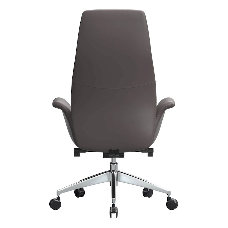 Fauteuil de bureau en cuir à dossier haut Summit avec pivot et inclinaison