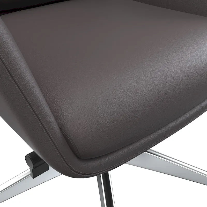 Fauteuil de bureau en cuir à dossier haut Summit avec pivot et inclinaison