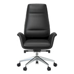 Fauteuil de bureau en cuir à dossier haut Summit avec pivot et inclinaison