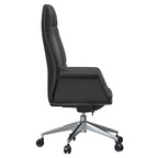 Fauteuil de bureau en cuir à dossier haut Summit avec pivot et inclinaison