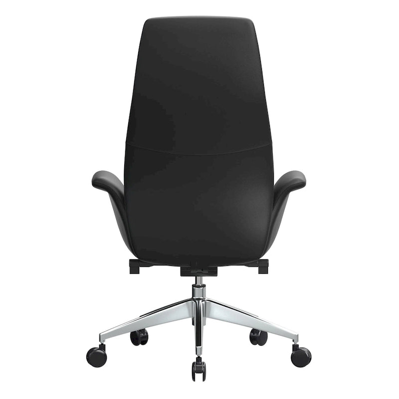 Fauteuil de bureau en cuir à dossier haut Summit avec pivot et inclinaison