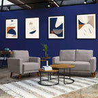 Fauteuil Clara moderne, gris clair