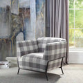 Duval Black Flared Armrest Accent Chair