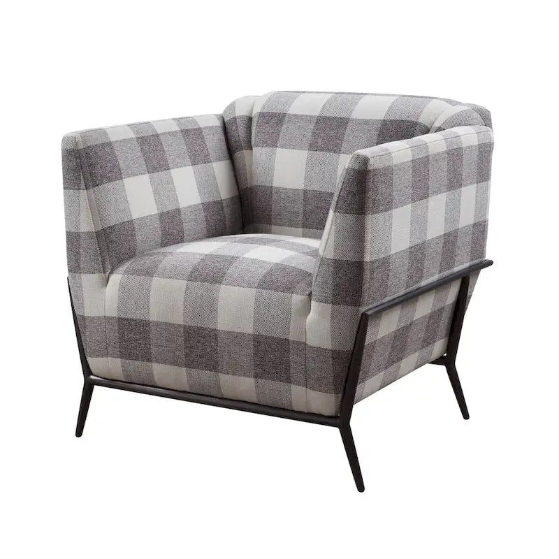 Fauteuil d'appoint Duval noir avec accoudoirs évasés