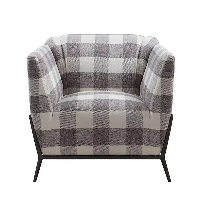 Fauteuil d'appoint Duval noir avec accoudoirs évasés