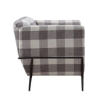 Fauteuil d'appoint Duval noir avec accoudoirs évasés