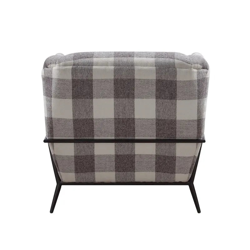 Fauteuil d'appoint Duval noir avec accoudoirs évasés