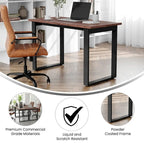 Table de conférence commerciale avec plateau stratifié et piètement en U