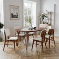Table à manger Beau II en noyer de style Mid-Century