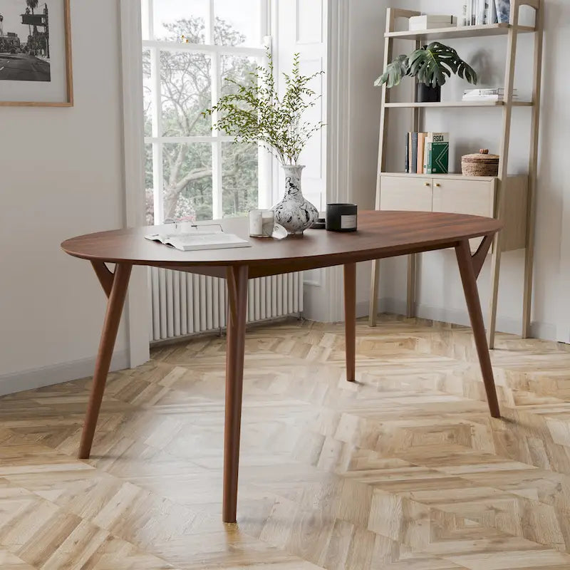 Table à manger Beau II en noyer de style Mid-Century