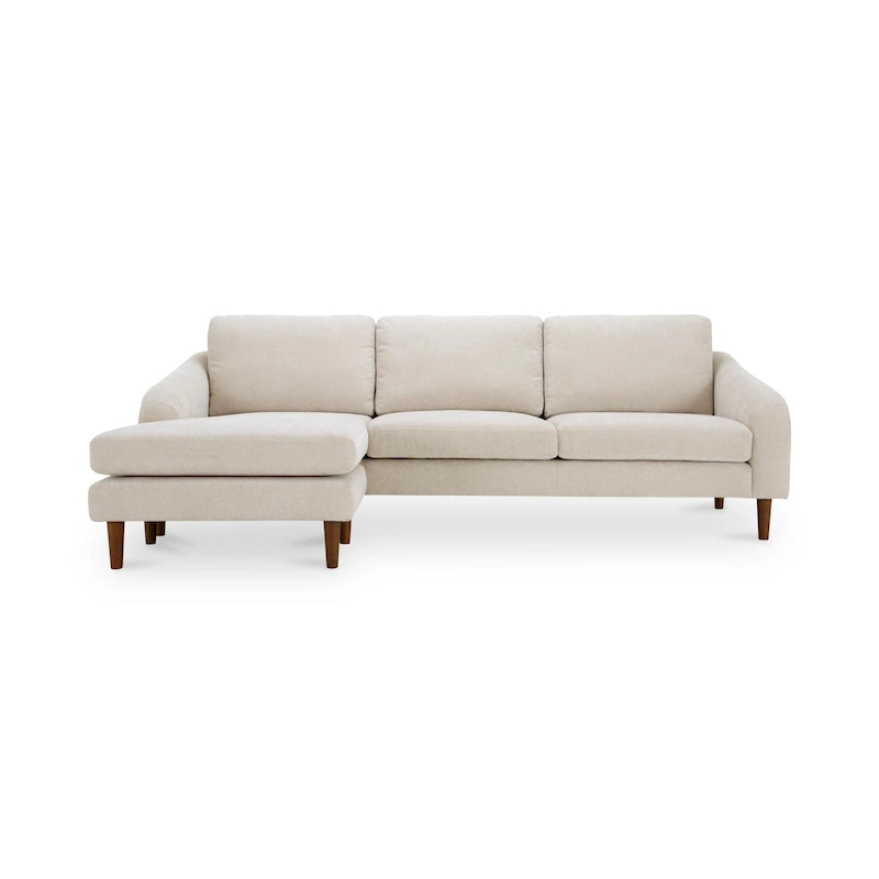 Canapé d'angle Drew avec méridienne réversible, marron foncé - 98 X 59,2 X 33,5