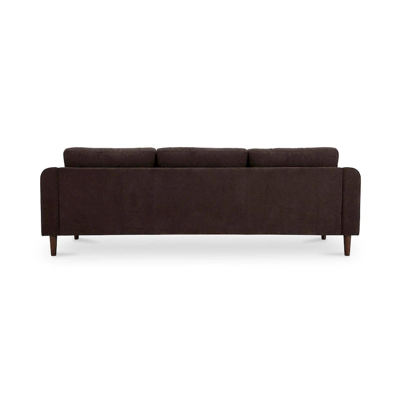 Canapé d'angle Drew avec méridienne réversible, marron foncé - 98 X 59,2 X 33,5
