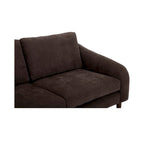 Canapé d'angle Drew avec méridienne réversible, marron foncé - 98 X 59,2 X 33,5