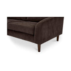 Canapé d'angle Drew avec méridienne réversible, marron foncé - 98 X 59,2 X 33,5