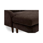 Canapé d'angle Drew avec méridienne réversible, marron foncé - 98 X 59,2 X 33,5