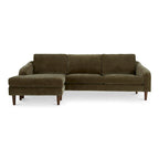 Canapé d'angle Drew avec méridienne réversible, marron foncé - 98 X 59,2 X 33,5