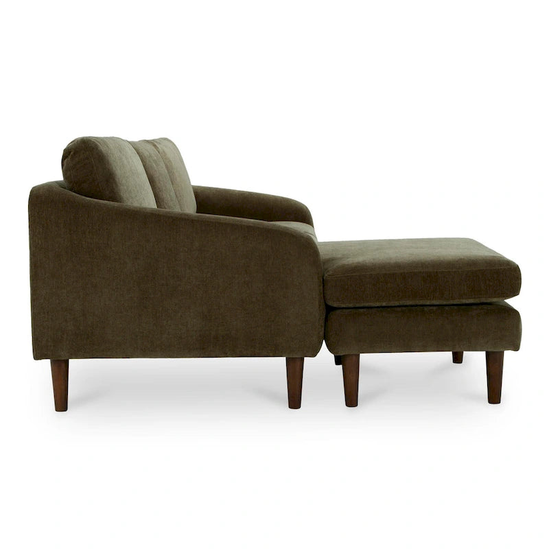 Canapé d'angle Drew avec méridienne réversible, marron foncé - 98 X 59,2 X 33,5