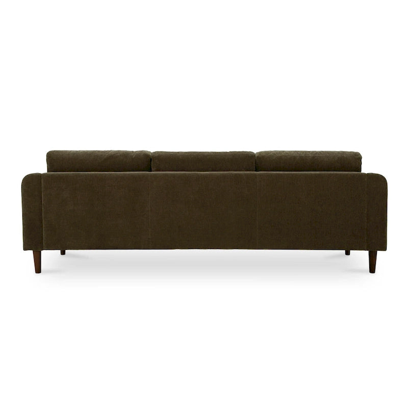 Canapé d'angle Drew avec méridienne réversible, marron foncé - 98 X 59,2 X 33,5