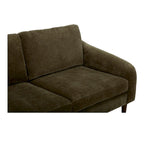 Canapé d'angle Drew avec méridienne réversible, marron foncé - 98 X 59,2 X 33,5