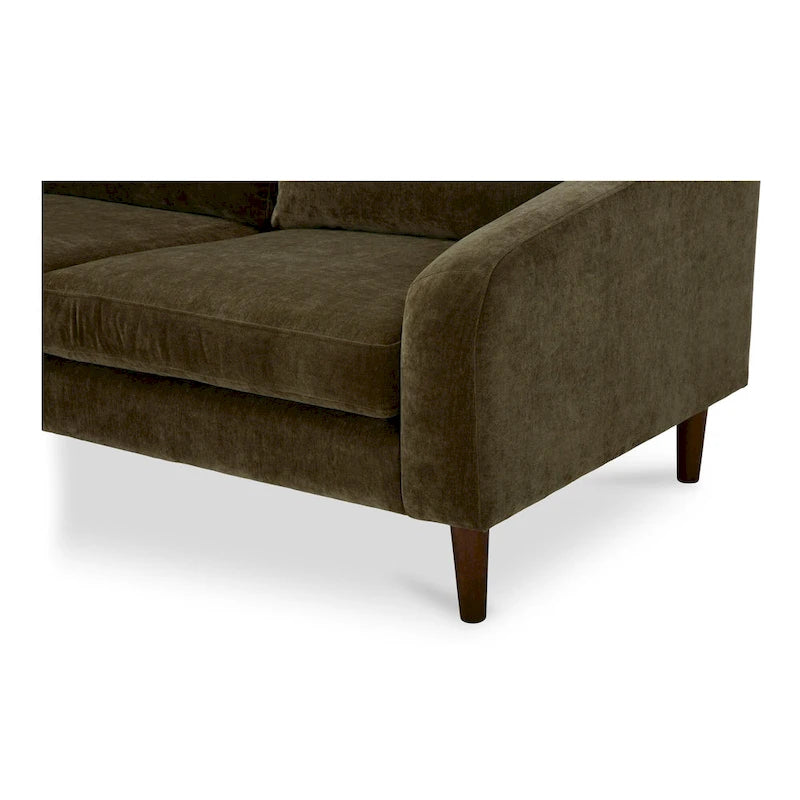 Canapé d'angle Drew avec méridienne réversible, marron foncé - 98 X 59,2 X 33,5