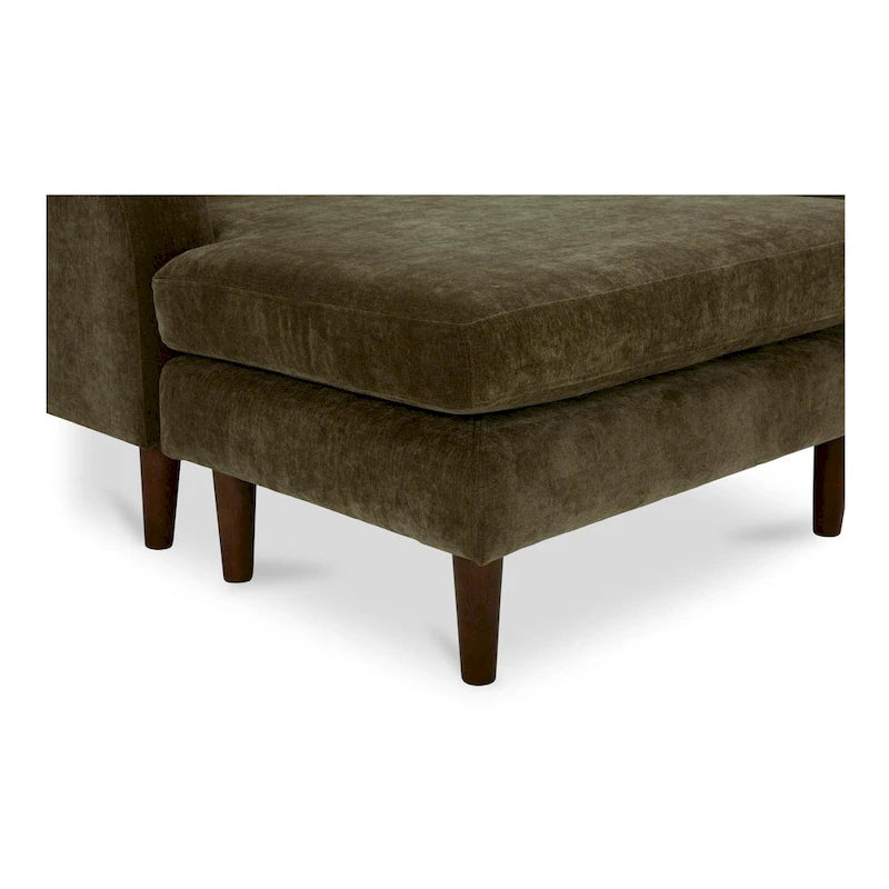 Canapé d'angle Drew avec méridienne réversible, marron foncé - 98 X 59,2 X 33,5