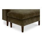 Canapé d'angle Drew avec méridienne réversible, marron foncé - 98 X 59,2 X 33,5