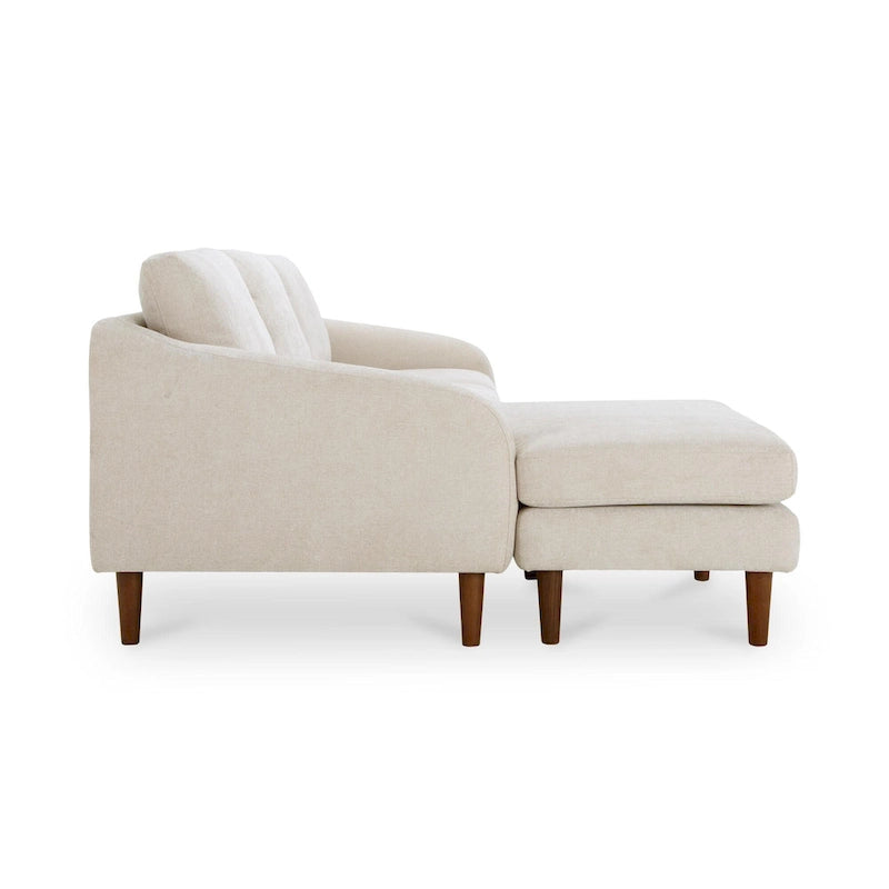 Canapé d'angle Drew avec méridienne réversible, marron foncé - 98 X 59,2 X 33,5