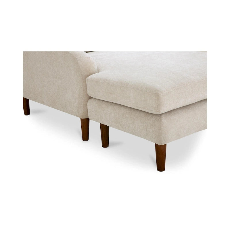 Canapé d'angle Drew avec méridienne réversible, marron foncé - 98 X 59,2 X 33,5