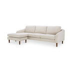 Canapé d'angle Drew avec méridienne réversible, marron foncé - 98 X 59,2 X 33,5