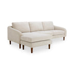 Canapé d'angle Drew avec méridienne réversible, marron foncé - 98 X 59,2 X 33,5