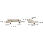 Canapé d'angle Drew avec méridienne réversible, marron foncé - 98 X 59,2 X 33,5