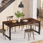 Table à manger industrielle de 180 cm pour 4-6 personnes - L 180 x l 90 x H 77 cm